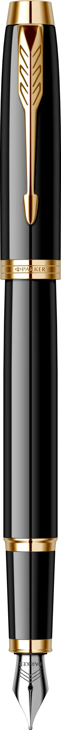 Подарочный набор: Перьевая ручка Parker IM Core F321, Black GT (Перо F) + Ежедневник Black GS