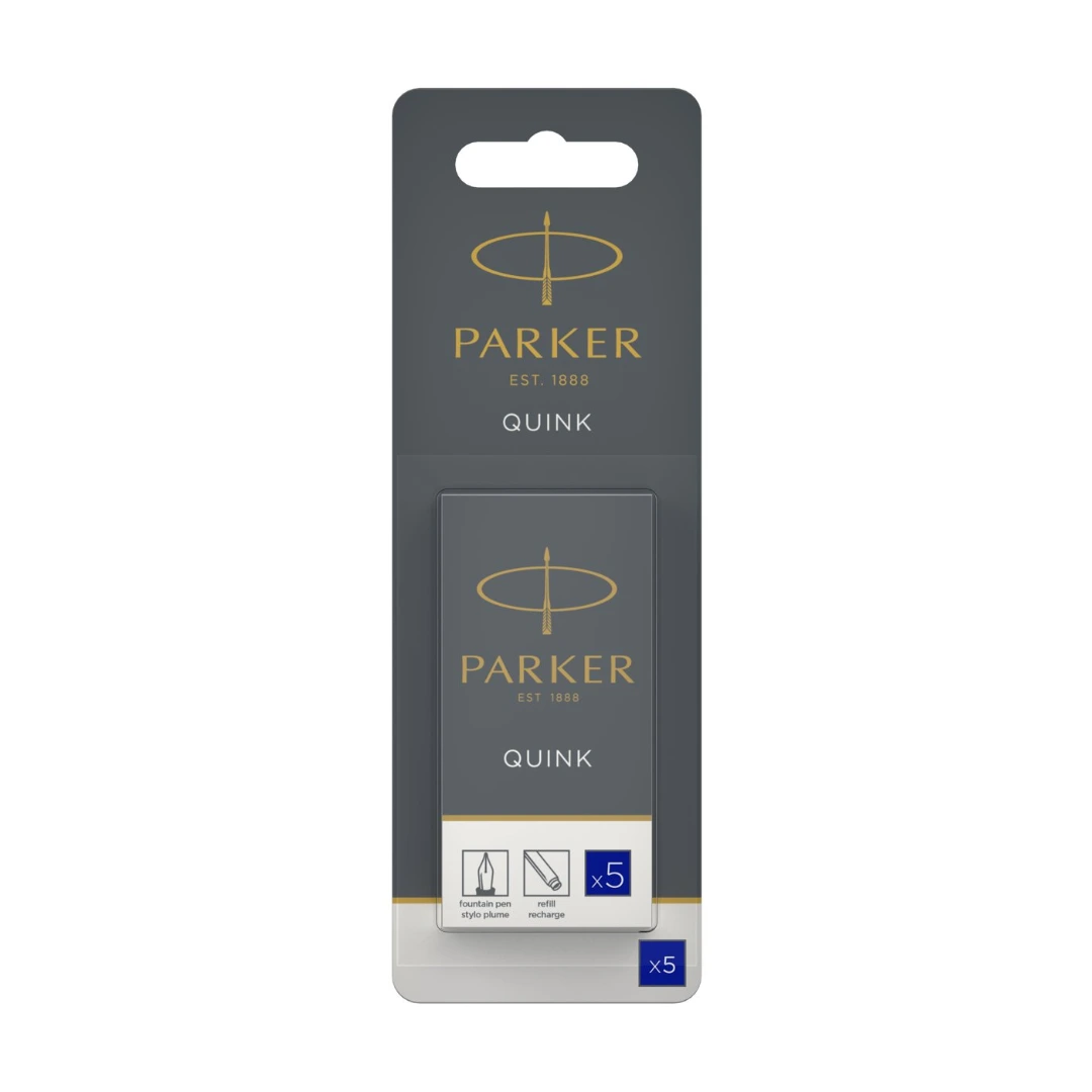 Картриджи стандартные с синими чернилами для перьевых ручек Parker, Cartridge Quink Z11 в блистере