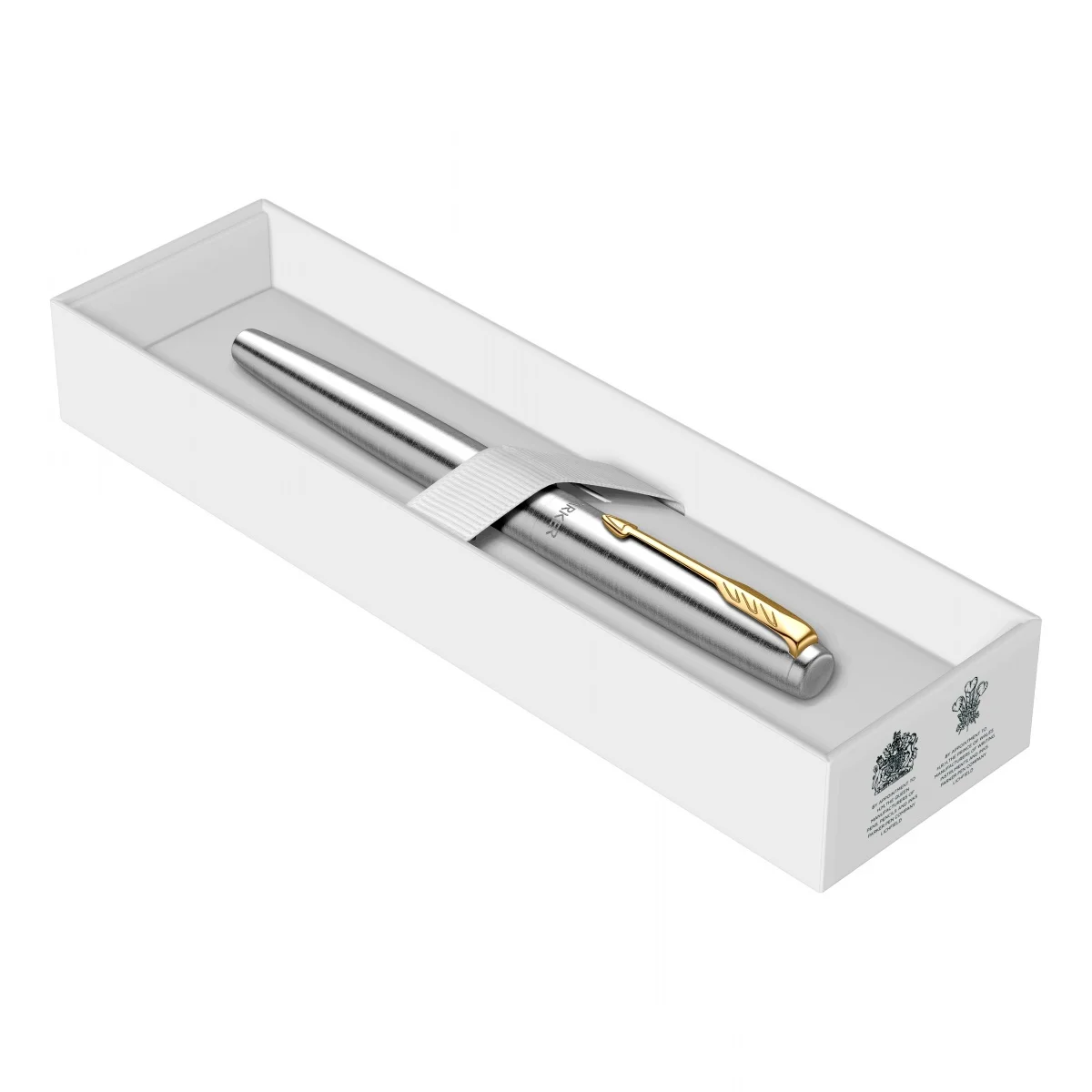 Ручка перьевая Parker Jotter Core F63, Stainless Steel GT (Перо M)